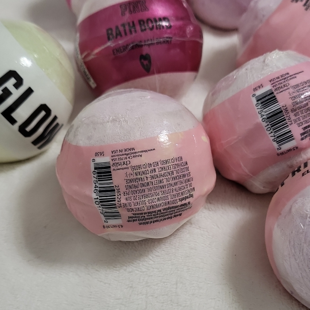 PINK Bath Bombs Spring Feels Unicorn Vibes Assorted Scents 4.6 oz lot of 11 - Picture 8 of 16